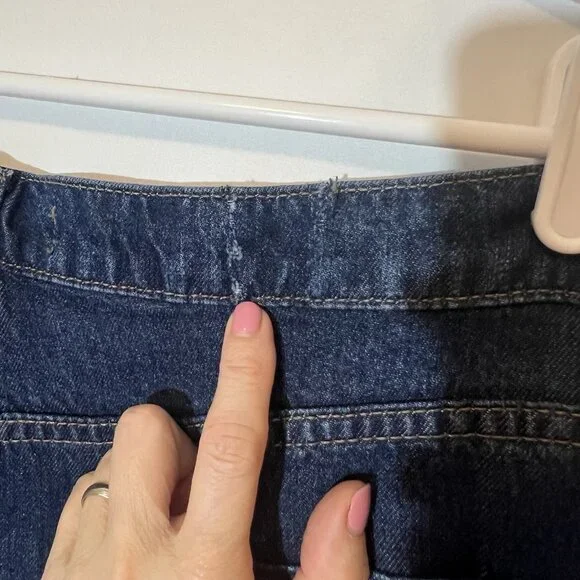 Hudson Anthropologie Women Jeans Holly Wide Leg Cropped Size 32 Blue Denim Zip - Picture 11 of 16